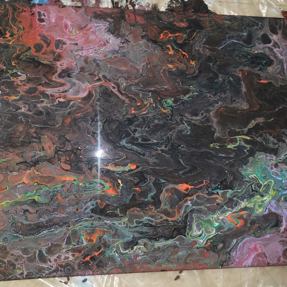 Midnight lava painting